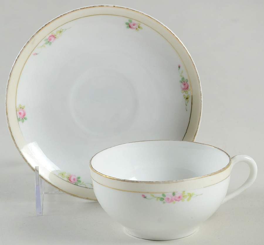 Mystery #104 Flat Cup & Saucer Set by Noritake-1