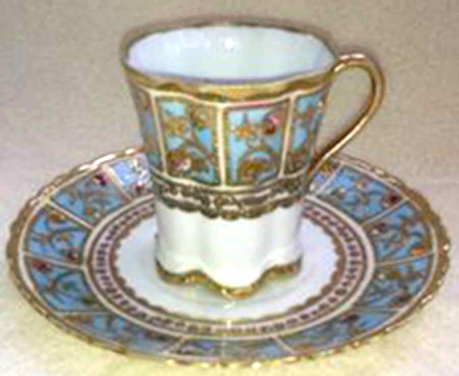 Mystery #106 Flat Demitasse Cup & Saucer Set by Noritake-1