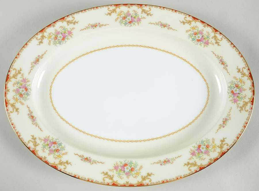 Mystery #110 16" Oval Serving Platter by Noritake-1