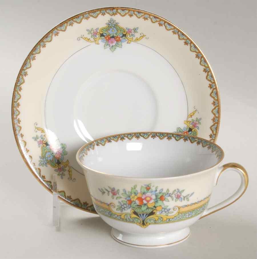 Mystery #116 Footed Cup & Saucer Set by Noritake-1