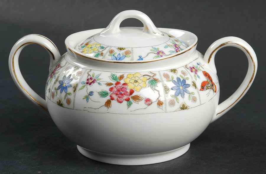 Mystery #122 Sugar Bowl & Lid by Noritake-1