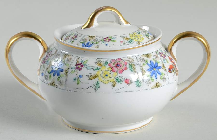 Mystery #122 Sugar Bowl & Lid by Noritake-1