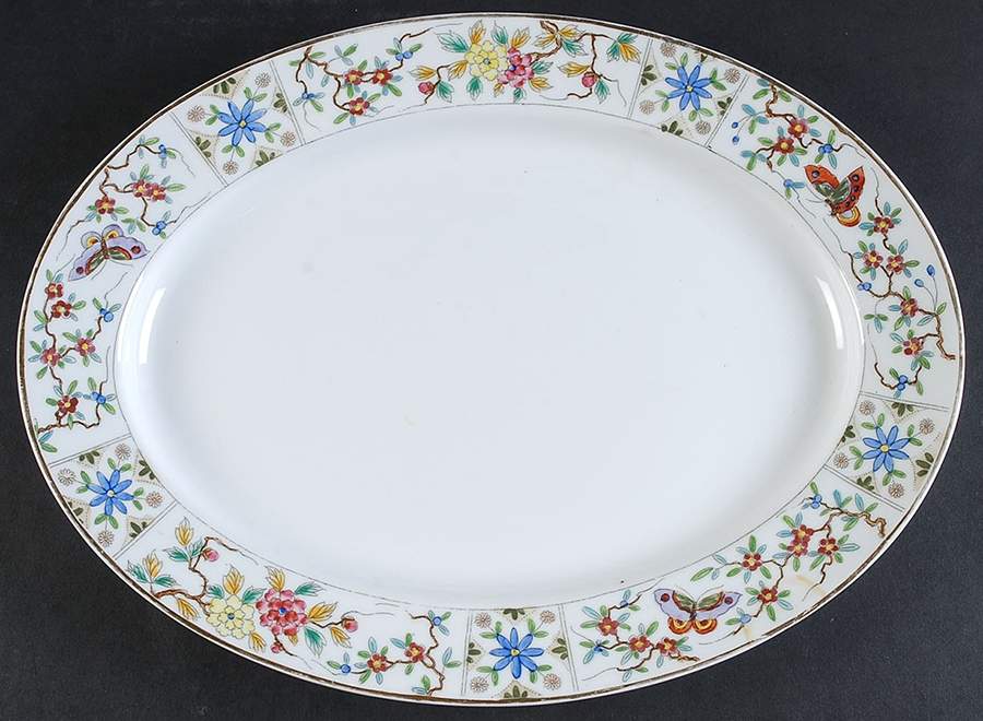 Mystery #122 14" Oval Serving Platter by Noritake-1