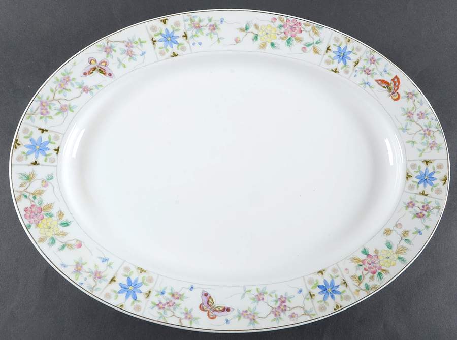 Mystery #122 16" Oval Serving Platter by Noritake-1