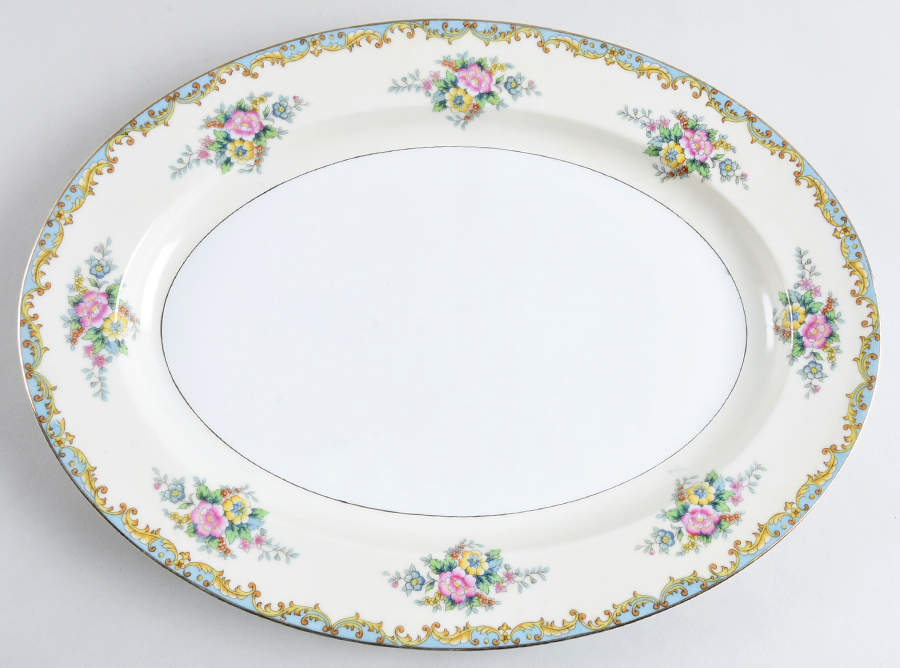 Mystery #126 16" Oval Serving Platter by Noritake-1