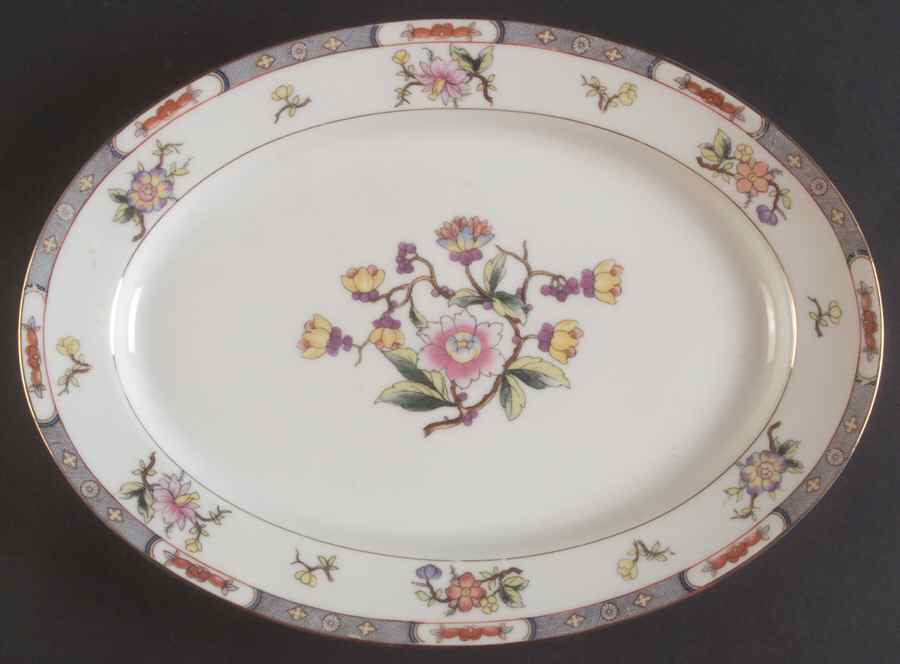 Mystery #12a 11" Oval Serving Platter by Noritake-1