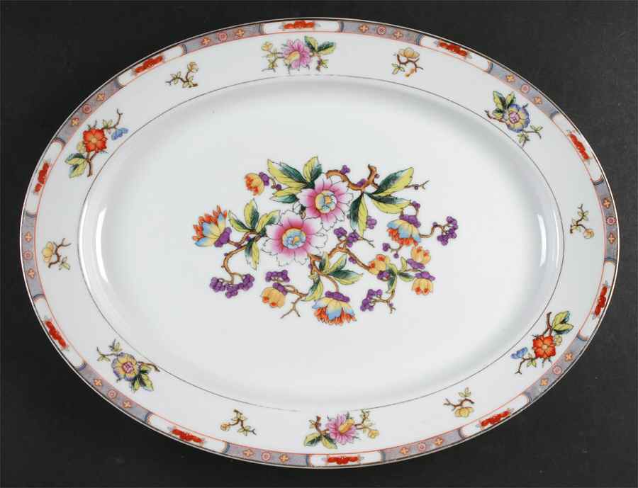 Mystery #12a 16" Oval Serving Platter by Noritake-1