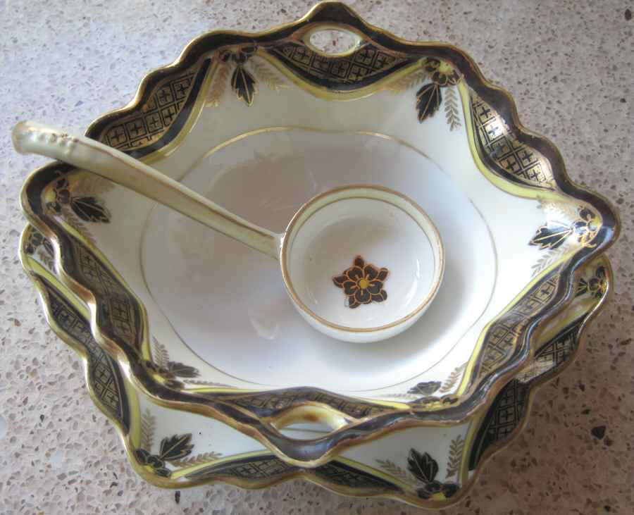 Mystery #13 Mayonnaise & Ladle w/Underplate by Noritake-1