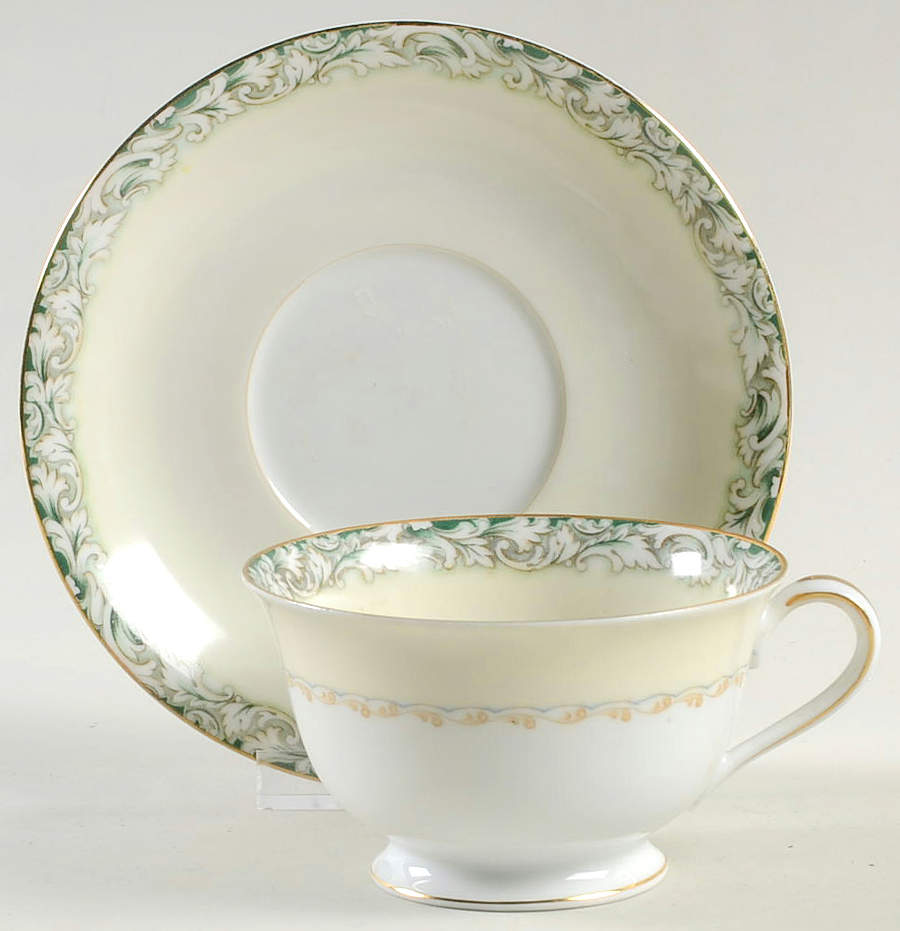 Mystery #14 Footed Cup & Saucer Set by Noritake-1