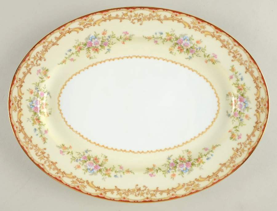 Mystery #142 11" Oval Serving Platter by Noritake-1