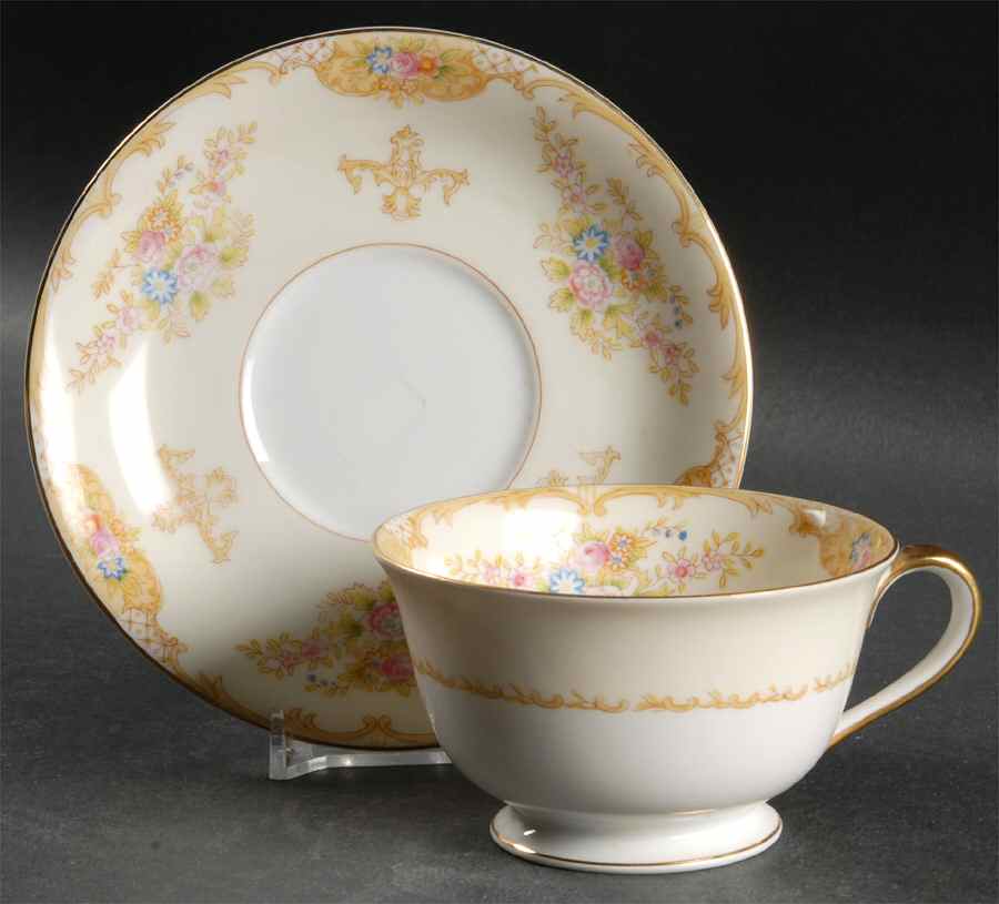 Mystery #148 Footed Cup & Saucer Set by Noritake-1