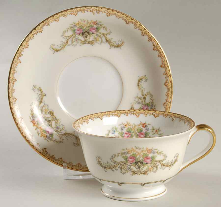 Mystery #149 Footed Cup & Saucer Set by Noritake-1
