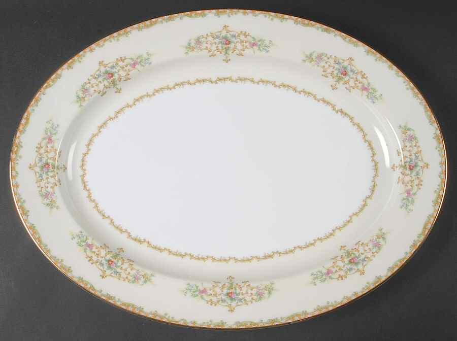 Mystery #157 16" Oval Serving Platter by Noritake-1