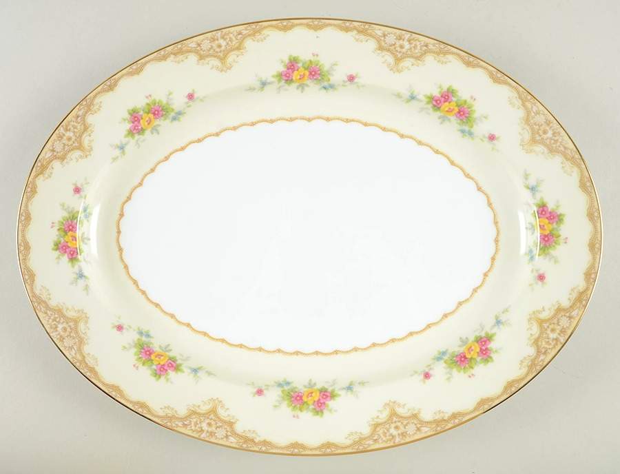 Mystery #158 16" Oval Serving Platter by Noritake-1