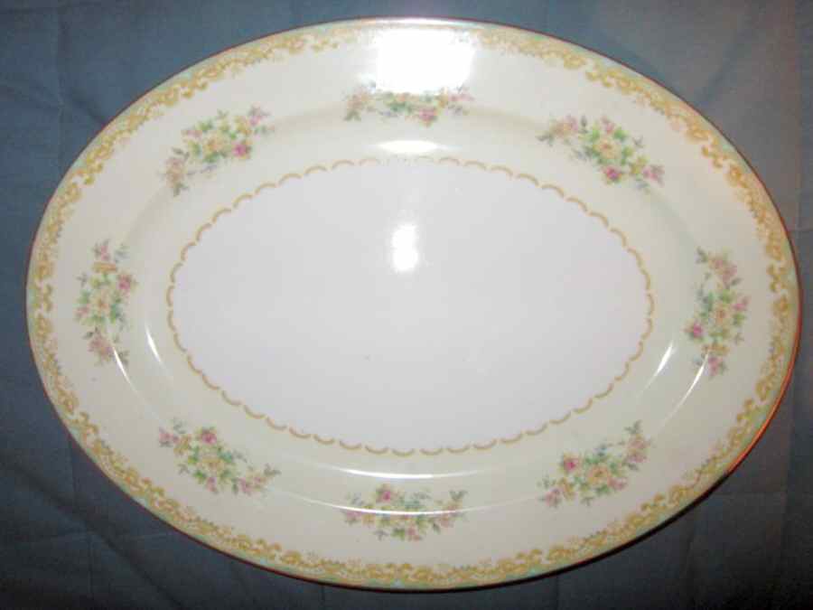 Mystery #160 14" Oval Serving Platter by Noritake-1