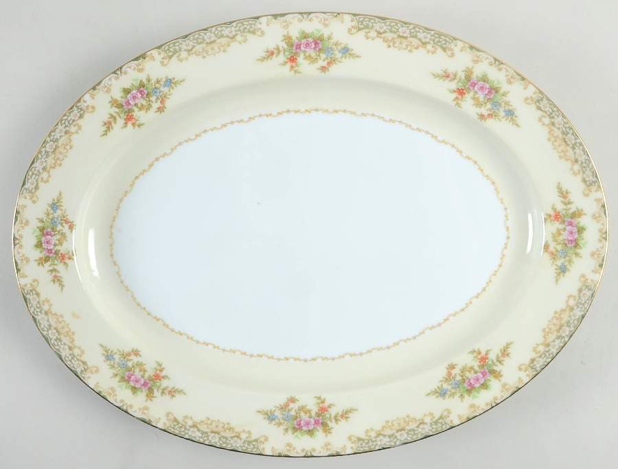 Mystery #162 16" Oval Serving Platter by Noritake-1