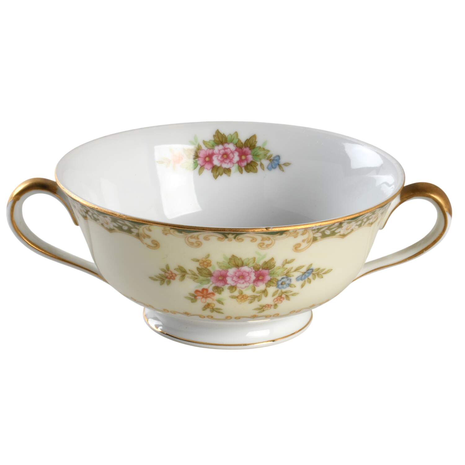 Mystery #162 Footed Cream Soup Bowl by Noritake-1