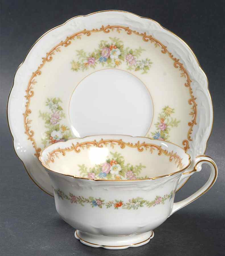 Mystery #163 Footed Cup & Saucer Set by Noritake-1