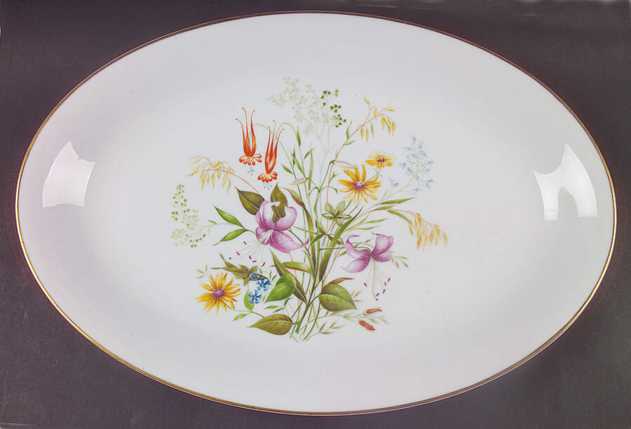 Mystery #164 16" Oval Serving Platter by Noritake-1