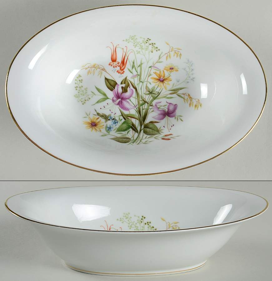 Mystery #164 10" Oval Vegetable Bowl by Noritake-1