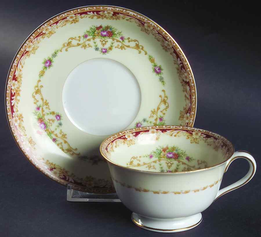 Mystery #173 Footed Cup & Saucer Set by Noritake-1
