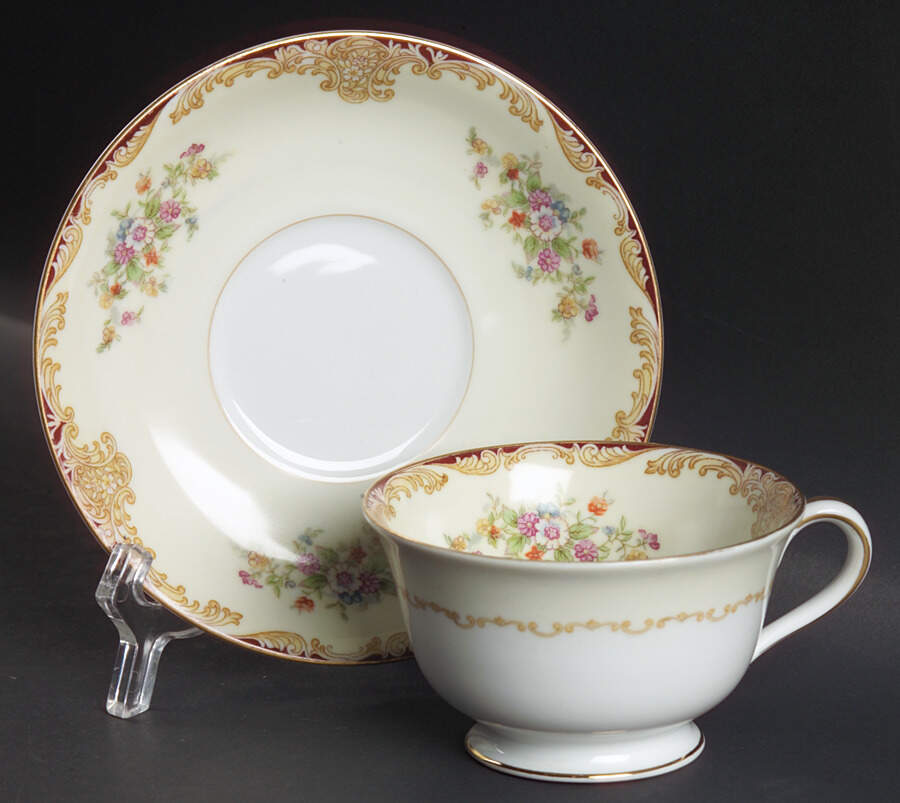 Mystery #175 Footed Cup & Saucer Set by Noritake-1