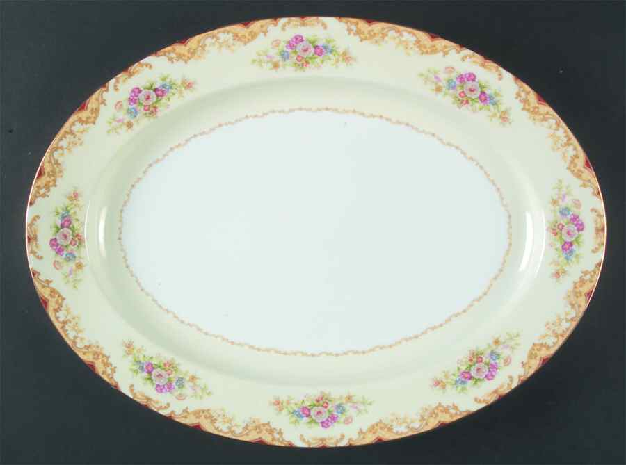 Mystery #176 16" Oval Serving Platter by Noritake-1