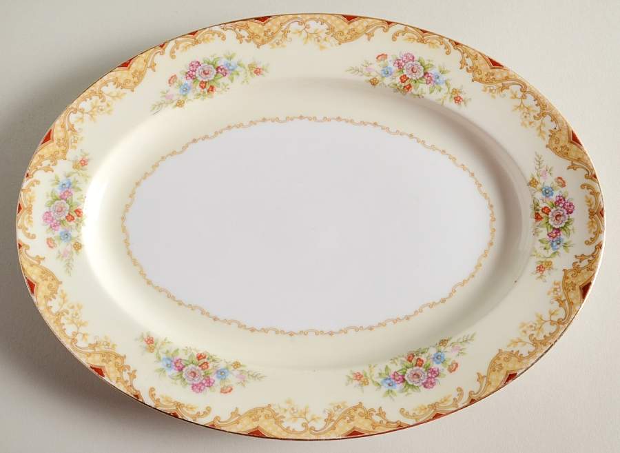 Mystery #176 11" Oval Serving Platter by Noritake-1