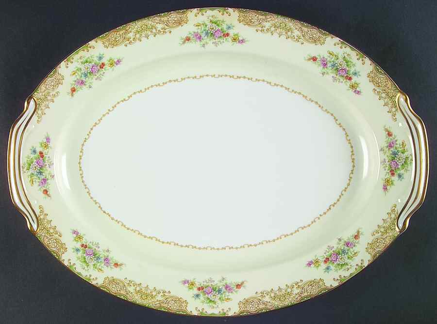 Mystery #177 16" Oval Serving Platter by Noritake-1