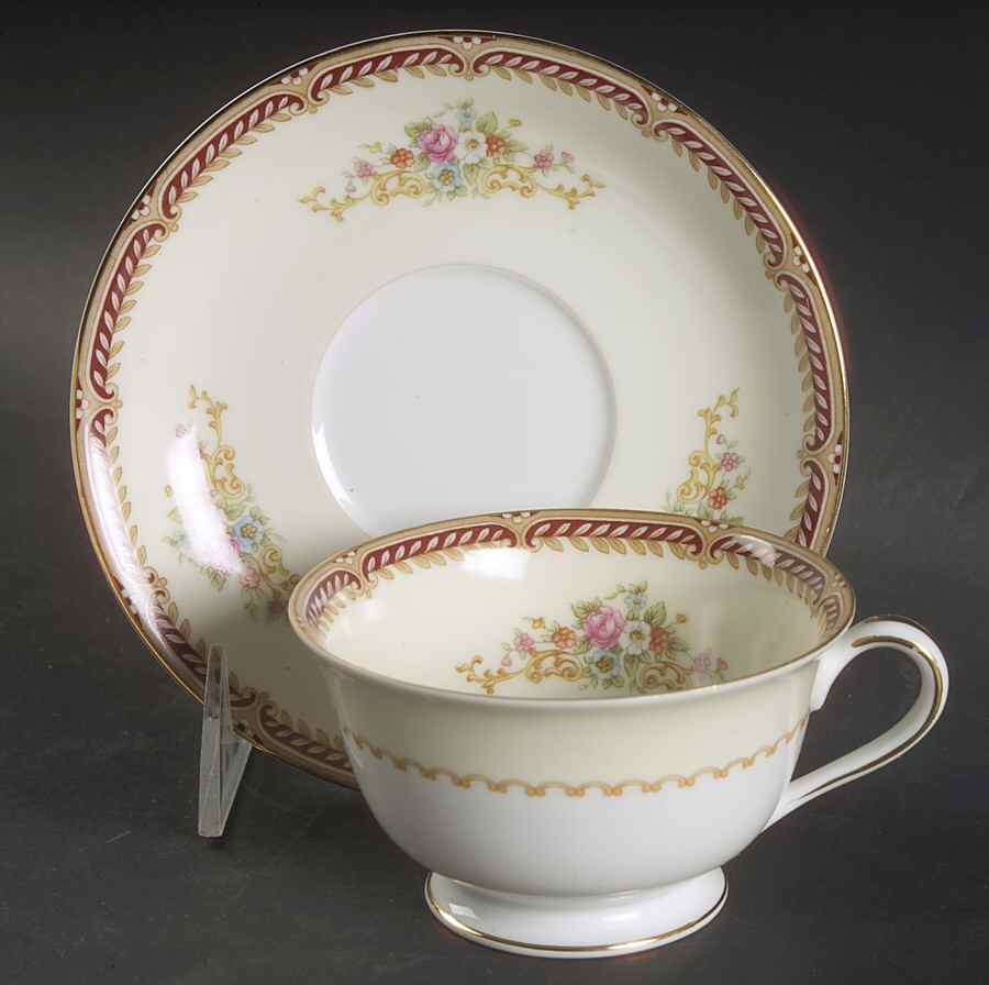 Mystery #179 Footed Cup & Saucer Set by Noritake-1