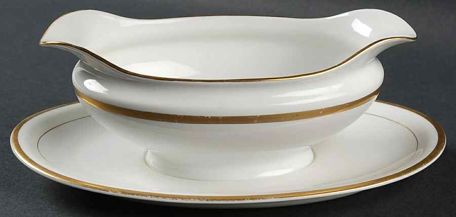 Mystery #181 Gravy Boat with Attached Underplate by Noritake-1