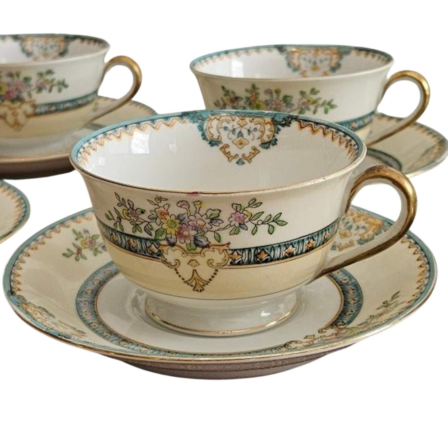 Mystery #185 Footed Cup & Saucer Set by Noritake-1
