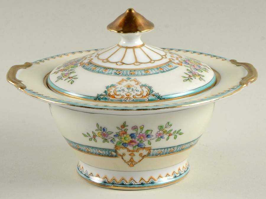 Mystery #185 Sugar Bowl & Lid by Noritake-1