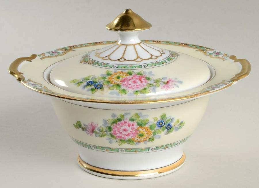 Mystery #186 Sugar Bowl & Lid by Noritake-1