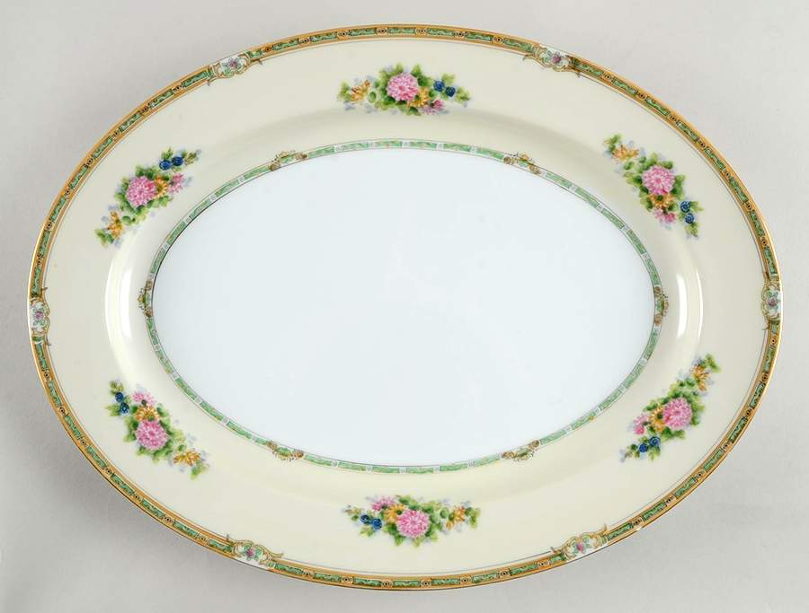 Mystery #186 16" Oval Serving Platter by Noritake-1
