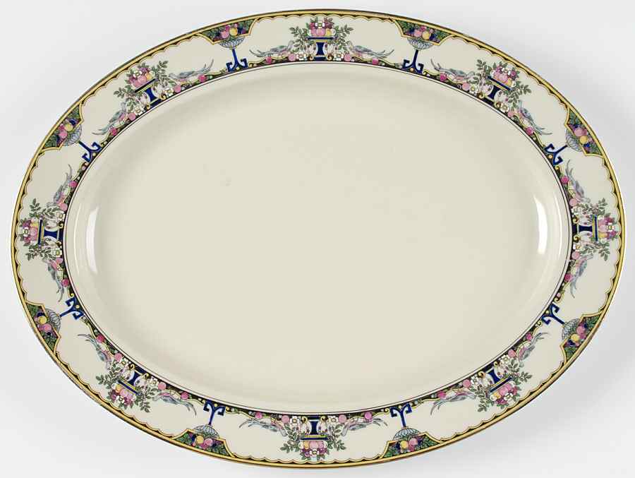 Mystery #187 16" Oval Serving Platter by Noritake-1