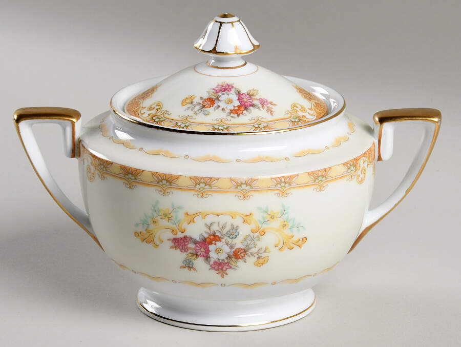 Mystery #190 Sugar Bowl & Lid by Noritake-1