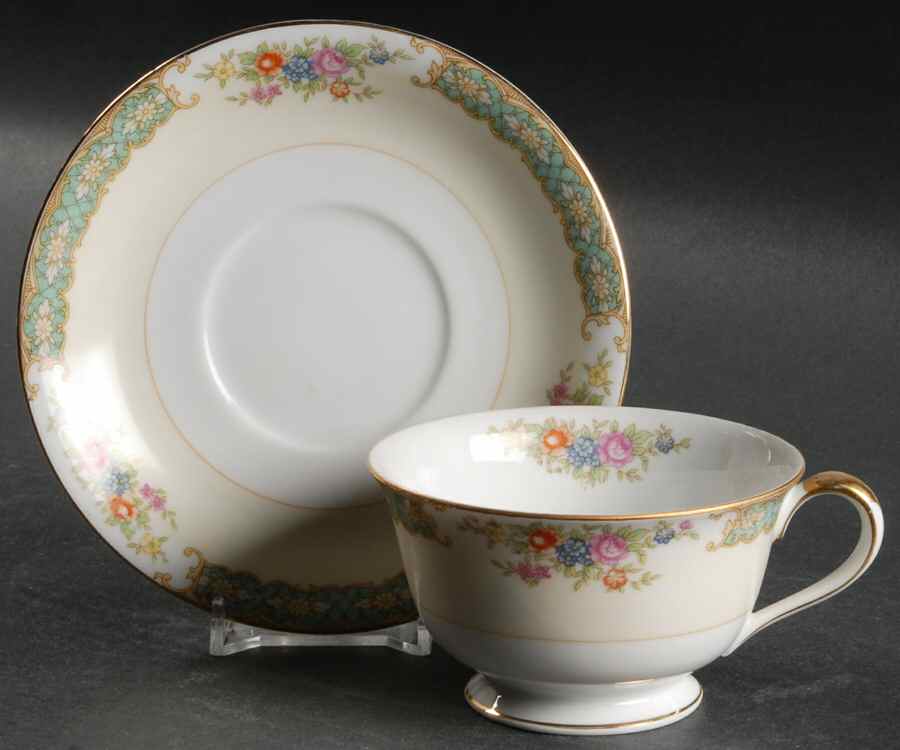 Mystery #191 Footed Cup & Saucer Set by Noritake-1