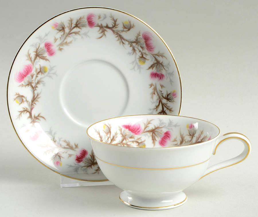 Mystery #192 Footed Cup & Saucer Set by Noritake-1