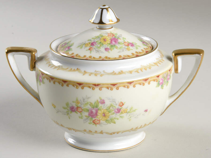Mystery #193 Sugar Bowl & Lid by Noritake-1