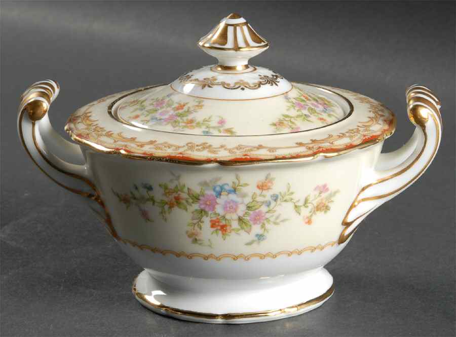 Mystery #195 Sugar Bowl & Lid by Noritake-1