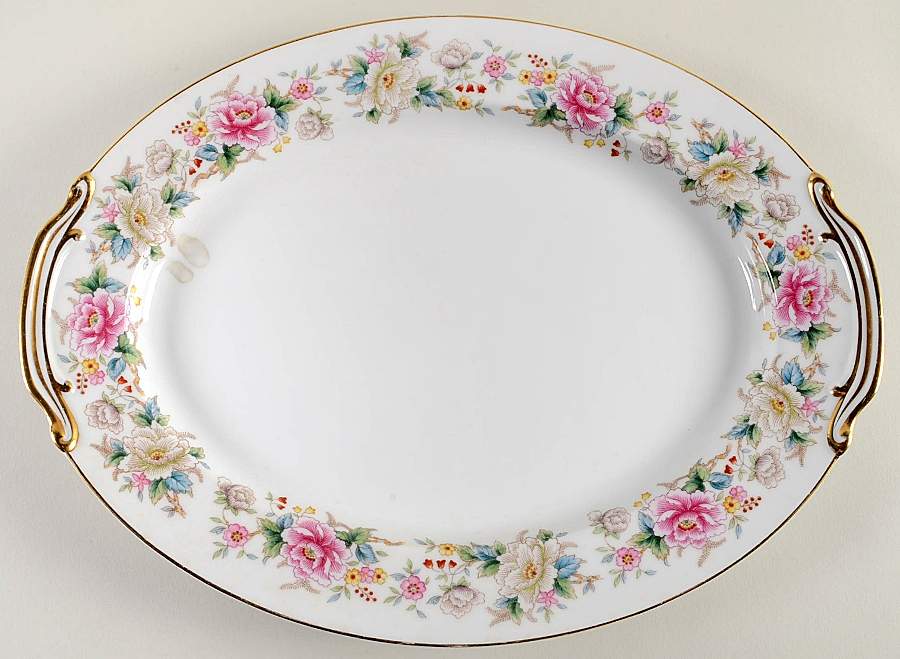 Mystery #196 14" Oval Serving Platter by Noritake-1