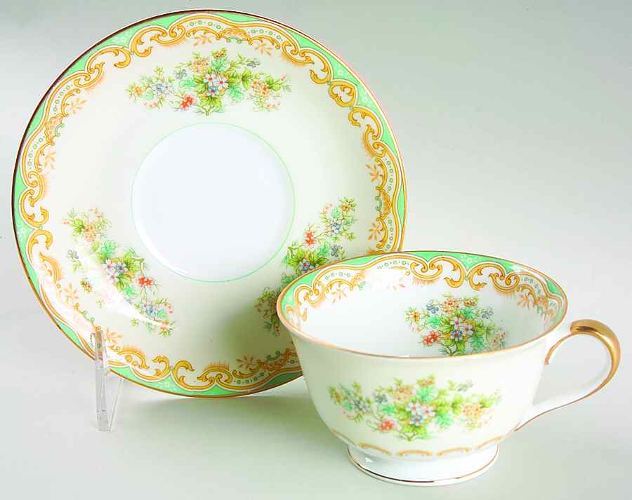 Mystery #197 Footed Cup & Saucer Set by Noritake-1