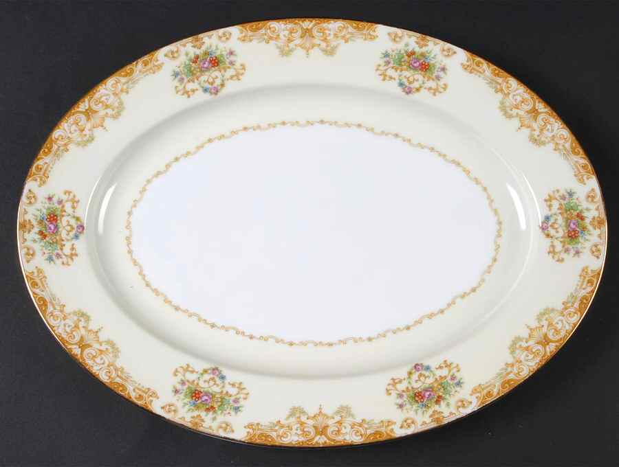 Mystery #198 11" Oval Serving Platter by Noritake-1