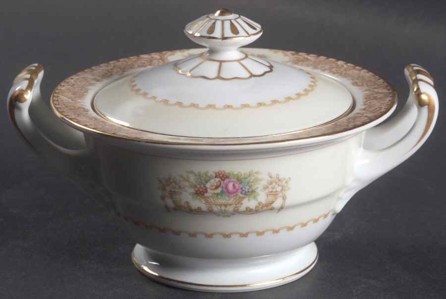 Mystery #203 Sugar Bowl & Lid by Noritake-1