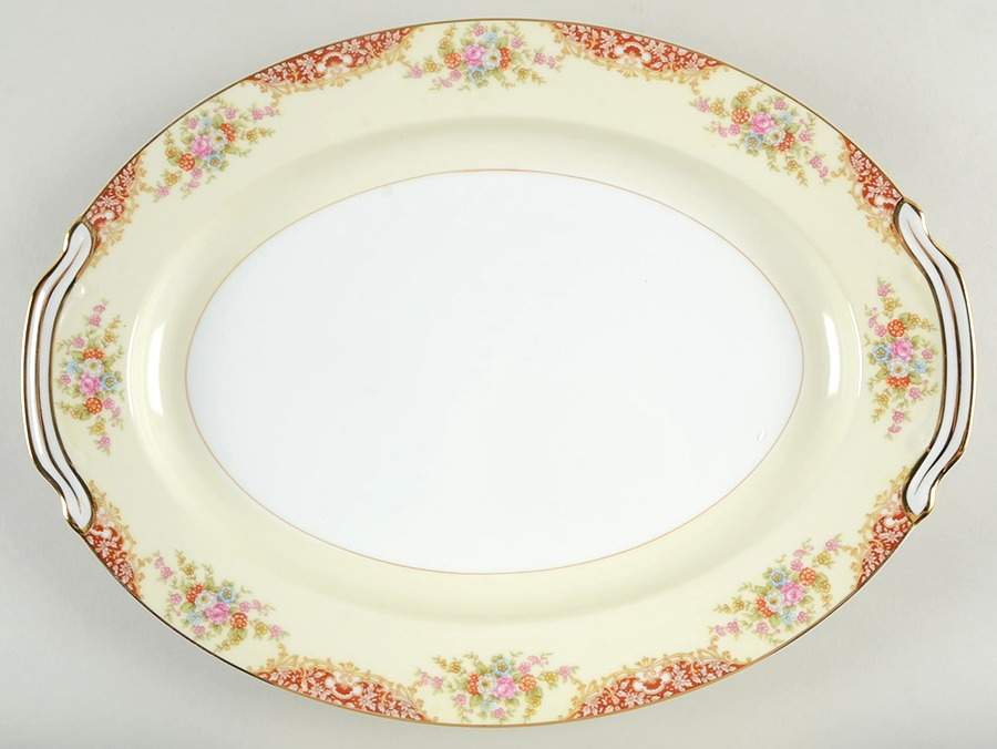Mystery #205 16" Oval Serving Platter by Noritake-1