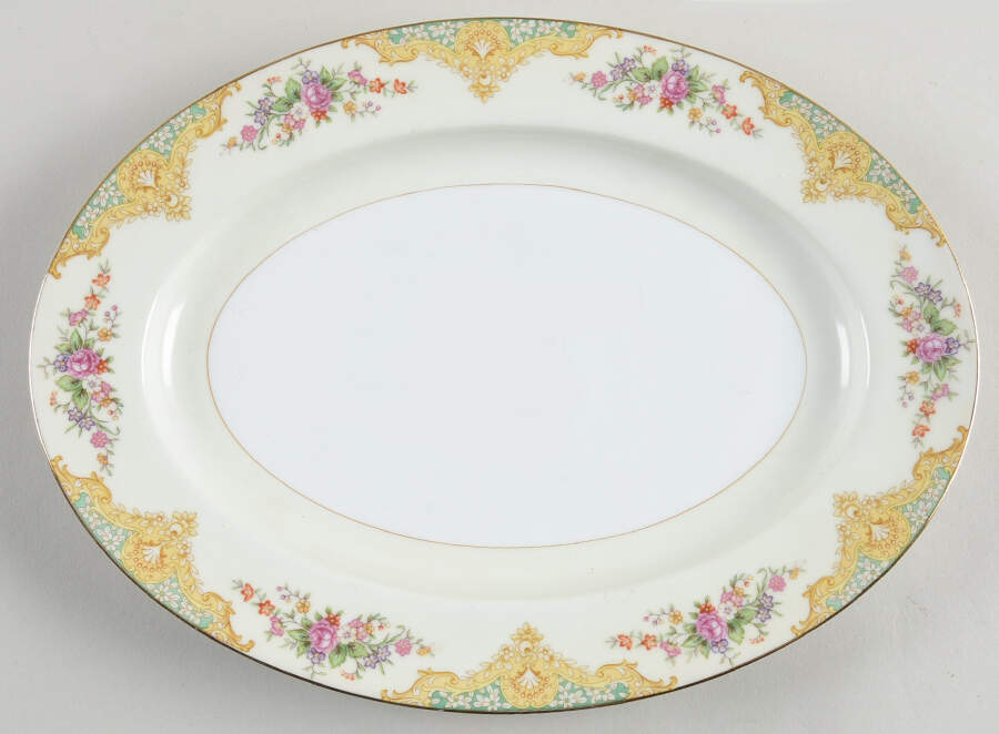 Mystery #207g 11" Oval Serving Platter by Noritake-1