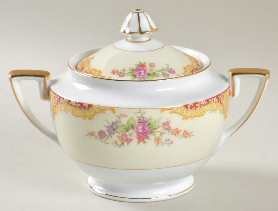 Mystery #207r Sugar Bowl & Lid by Noritake-1