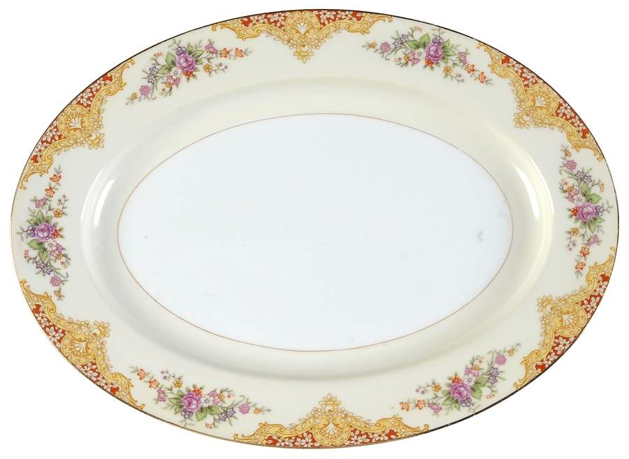 Mystery #207r 11" Oval Serving Platter by Noritake-1