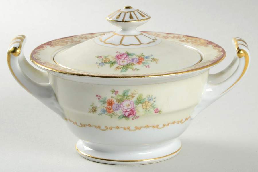 Mystery #208 Sugar Bowl & Lid by Noritake-1